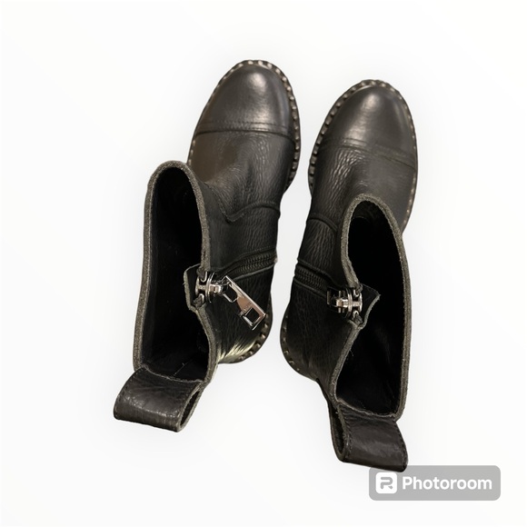 Zadig & Voltaire Empress Clous Textured Leather Ankle Boots Size 36 (US 5) Black - Picture 8 of 13